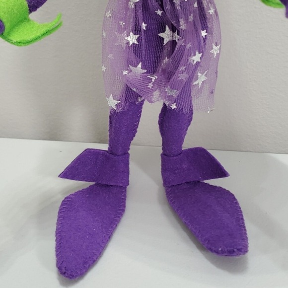Annalee 2009 Purple Witch Elf Doll 9in Halloween Poseable Felt Decor‎ Figure - Picture 3 of 11
